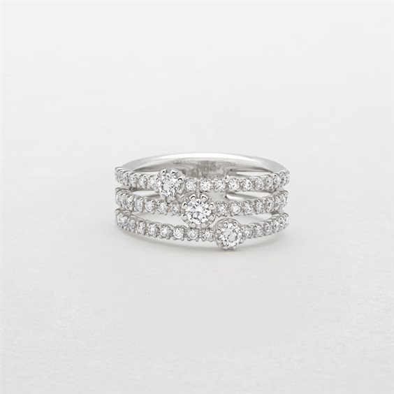 Anello Giorgio Visconti Donna in Oro bianco Diamante 0.30 Ct AB17002B - AB17002B